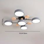 Moleculux | Elegant Scandinavian LED Semi-Flush Mount Ceiling Light 6