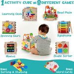 Montessori Activity Cube | 8-in-1 Educational Wooden Toy for Skill Development 4