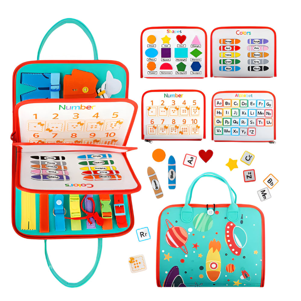 Montessori Sensory Activity Board | Portable Learning Tool with Interactive Textures | Engaging Development for Toddlers 7