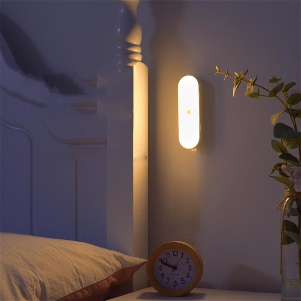 Motion Sensor Wall Light | Wireless & Rechargeable Design with USB Charging | Safe Illumination for Hallways and Staircases 0