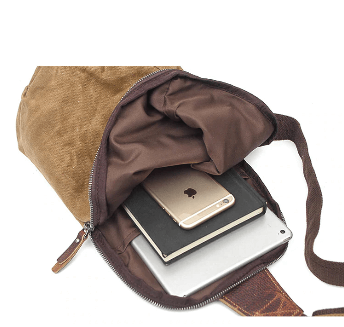 MultiWear | Water-Resistant Canvas Crossbody Bag with Anti-Theft Pocket | Versatile Design for Daily Use 4
