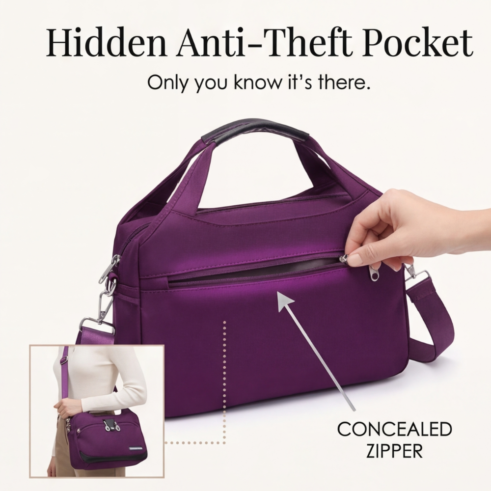 Multi Pocket Crossbody Bag with Adjustable Strap | Water-Resistant Design for Effortless Organization 4