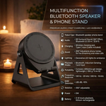 Multifunctional Bluetooth Speaker Phone Stand with Wireless Charging & LED Lights 2