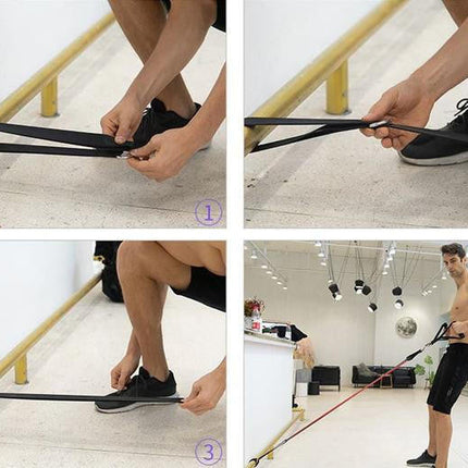 Resistance Bands Set with Handles, 11 Piece Exercise Bands with Door Anchor and Ankle Straps – image 10