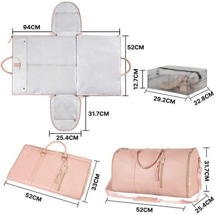 Travel Bag for Women and Men, Garment Bag for Travel in Synthetic Leather with Multiple Compartments – image 10