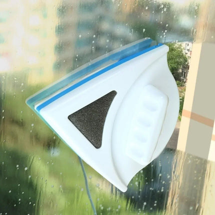 Magnetic Window Cleaner Tool, Double Sided Window Cleaner for Tall Windows, Glass Cleaning Magnet with Microfiber Pads