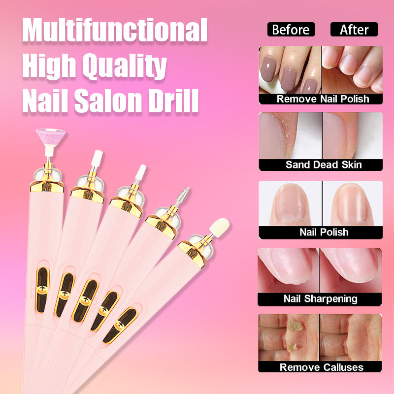 Nail Care Essentials | 5-in-1 Electric Nail Polisher with Built-in Light | Portable Manicure Tool for Salon-Quality Nails 6