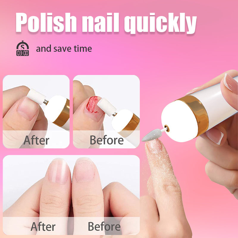 Nail Care Essentials | 5-in-1 Electric Nail Polisher with Built-in Light | Portable Manicure Tool for Salon-Quality Nails 7