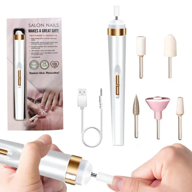 Nail Care Essentials | 5-in-1 Electric Nail Polisher with Built-in Light | Portable Manicure Tool for Salon-Quality Nails 9