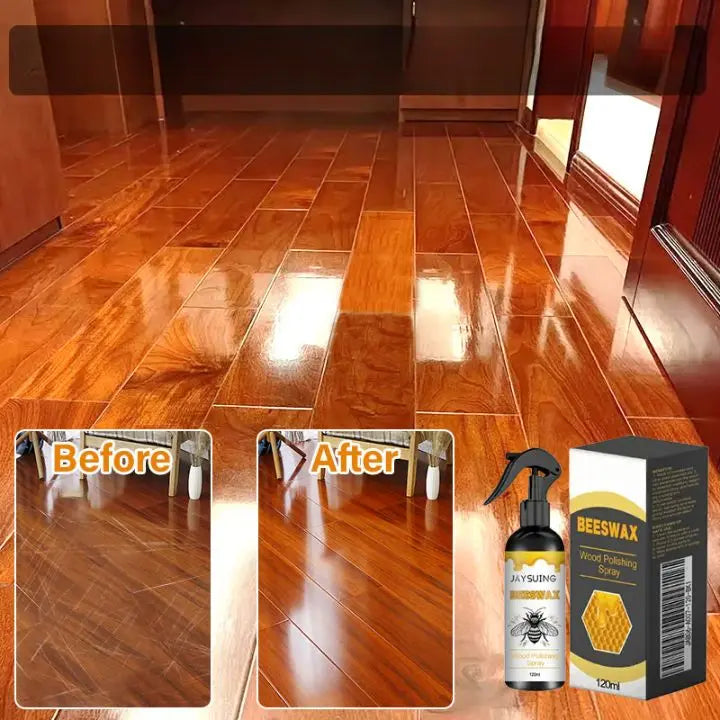 Natural Beeswax Polish | Non-Toxic Wood Floor & Furniture Cleaner | Safe Shine for Wood Surfaces 0