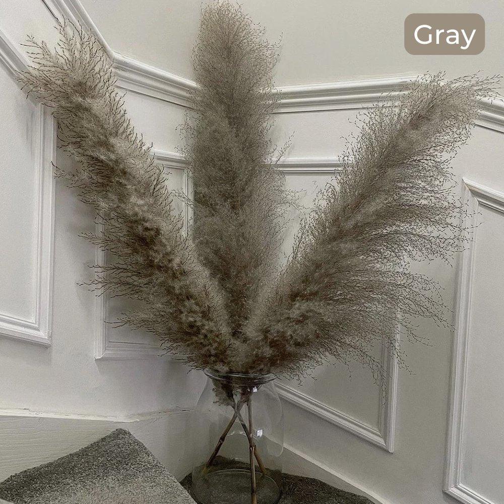 Natural Dried Flower Bouquet | 80 cm Pampas Grass with Fluffy Feathers | Elegant Home Decor for Boho Style 0