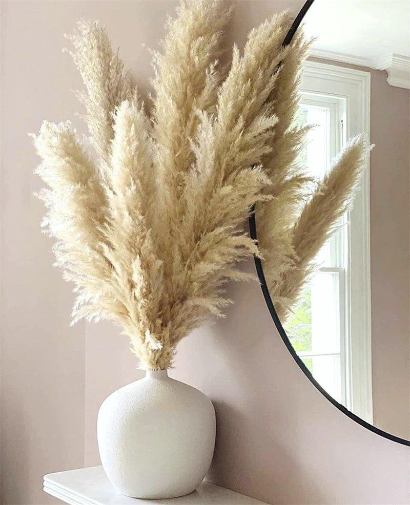 Natural Dried Flower Bouquet | 80 cm Pampas Grass with Fluffy Feathers | Elegant Home Decor for Boho Style 8