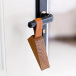 Natural Wood Door Stopper Wedges | Compact Design with Leather Pull Loops for Easy Handling 6