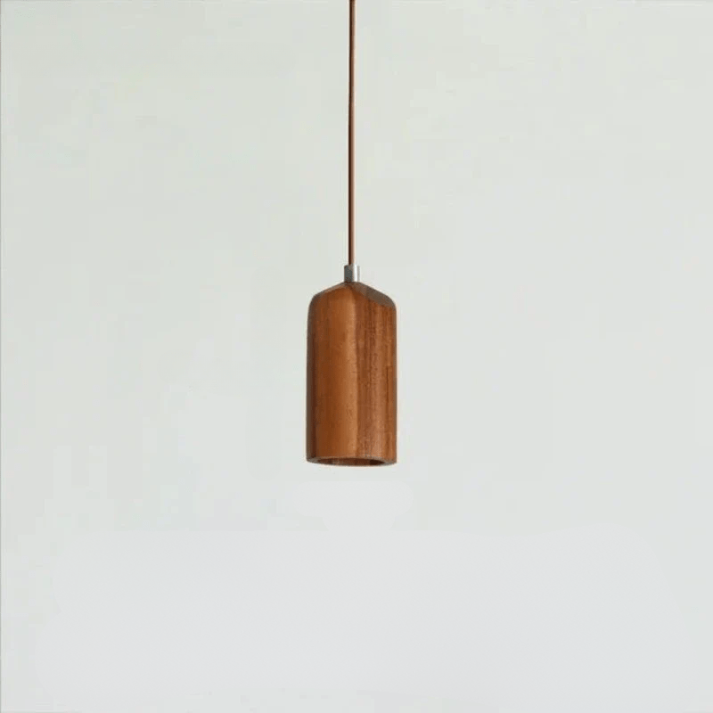 Natural Wood Pendant Lamp with Warm Lighting | Scandinavian Minimalist Design for Cozy Interiors 6