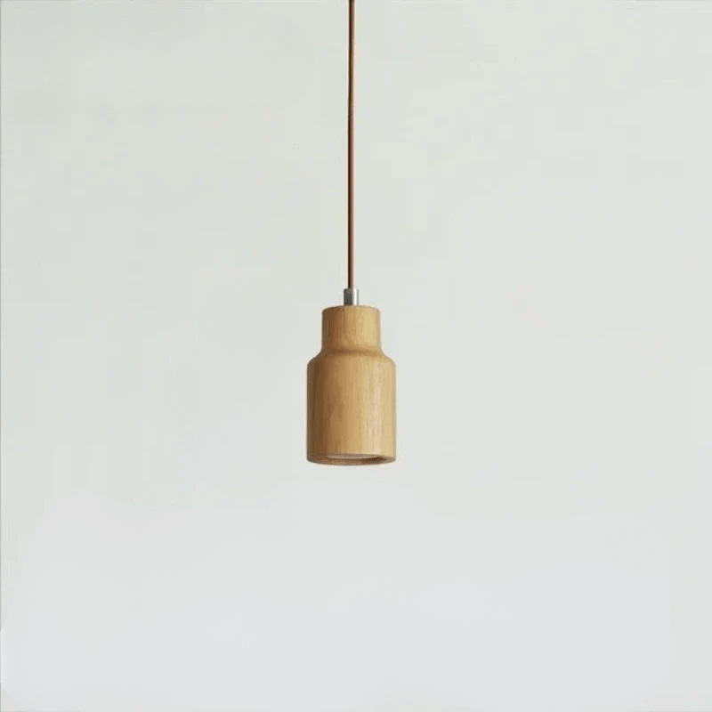 Natural Wood Pendant Lamp with Warm Lighting | Scandinavian Minimalist Design for Cozy Interiors 7