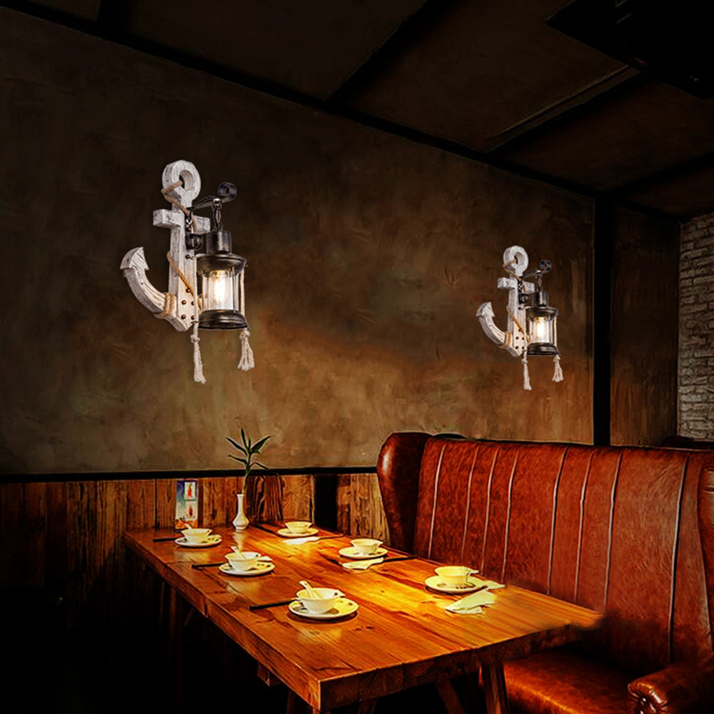 Nautical Anchor Wall Sconce with LED Lighting | Coastal Decor for Warm Ambiance 5