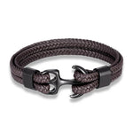 Nautical Collection | Men's Leather Bracelet with Unique Anchor Design | Stylish Accessory for Any Occasion 5