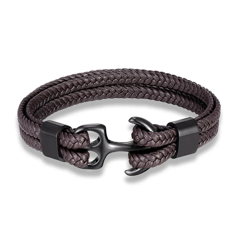 Nautical Collection | Men's Leather Bracelet with Unique Anchor Design | Stylish Accessory for Any Occasion 5