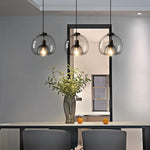 NebulaGlass | Sophisticated Smoke Gray Glass Pendant Light Fixture 1
