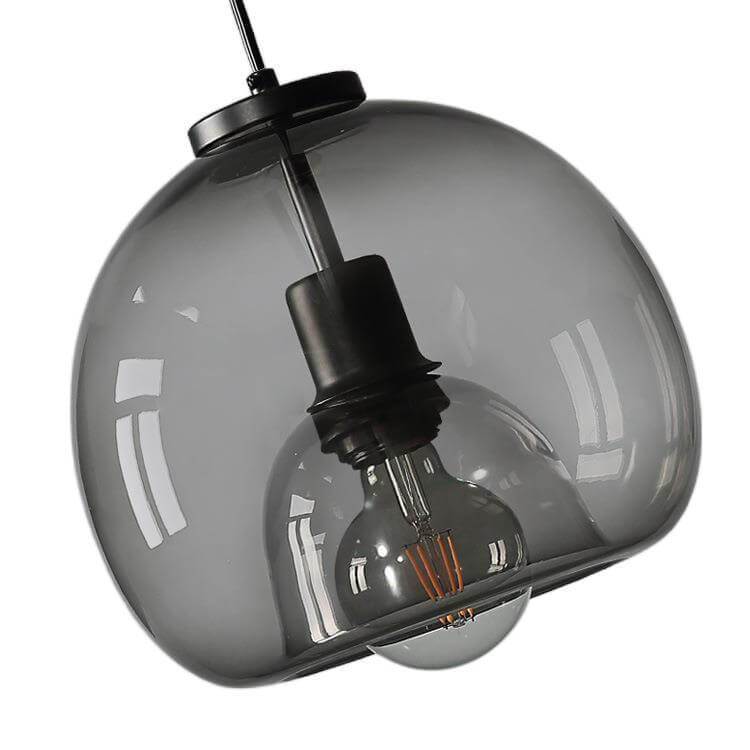 NebulaGlass | Sophisticated Smoke Gray Glass Pendant Light Fixture 6