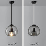 NebulaGlass | Sophisticated Smoke Gray Glass Pendant Light Fixture 7
