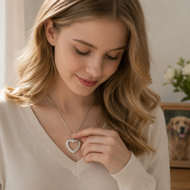Cremation Jewelry, Urn Necklace for Ashes, Stainless Steel Heart Cremation Necklace, Memorial Gifts and Sympathy Gifts