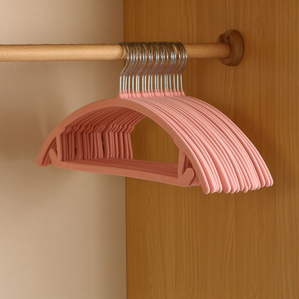 Non-Slip Curve Hangers with Velvet Coating | Space-Saving Solution for Organized Wardrobes 5