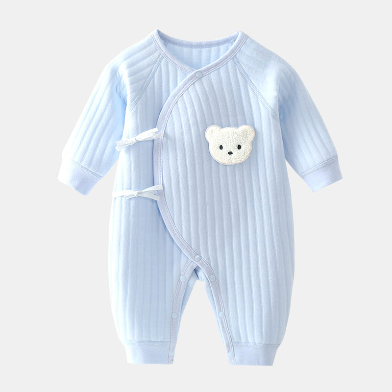 Nora Luxe | Baby Romper with Bear Design for Comfort & Warmth | Soft Cotton for Spring and Autumn 0