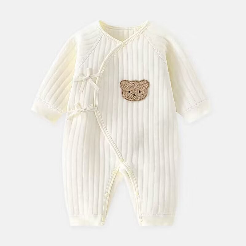 Nora Luxe | Baby Romper with Bear Design for Comfort & Warmth | Soft Cotton for Spring and Autumn 4
