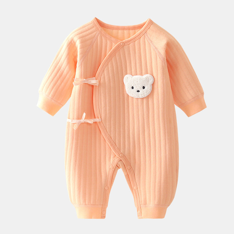 Nora Luxe | Baby Romper with Bear Design for Comfort & Warmth | Soft Cotton for Spring and Autumn 5