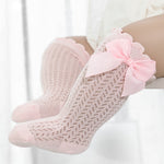 Nora Luxe | Cotton Baby Socks with Big Bow for Comfort & Style | Perfect for Little Princesses 4