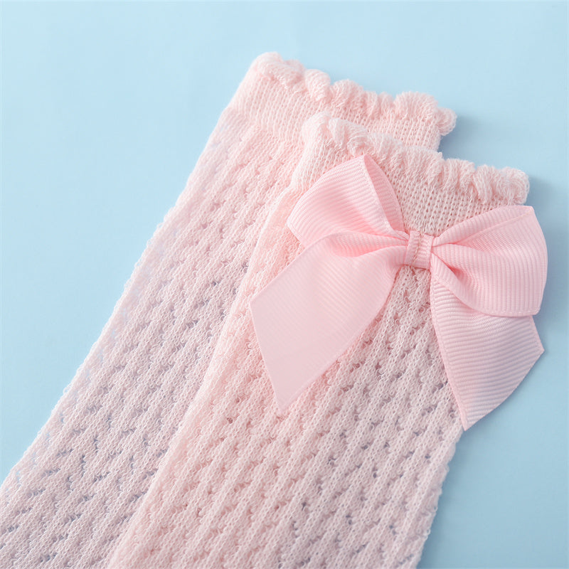 Nora Luxe | Cotton Baby Socks with Big Bow for Comfort & Style | Perfect for Little Princesses 6
