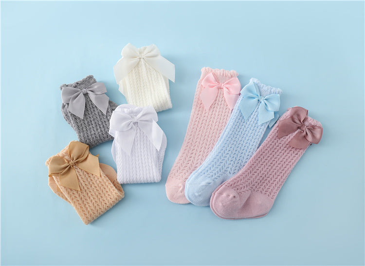 Nora Luxe | Cotton Baby Socks with Big Bow for Comfort & Style | Perfect for Little Princesses 7