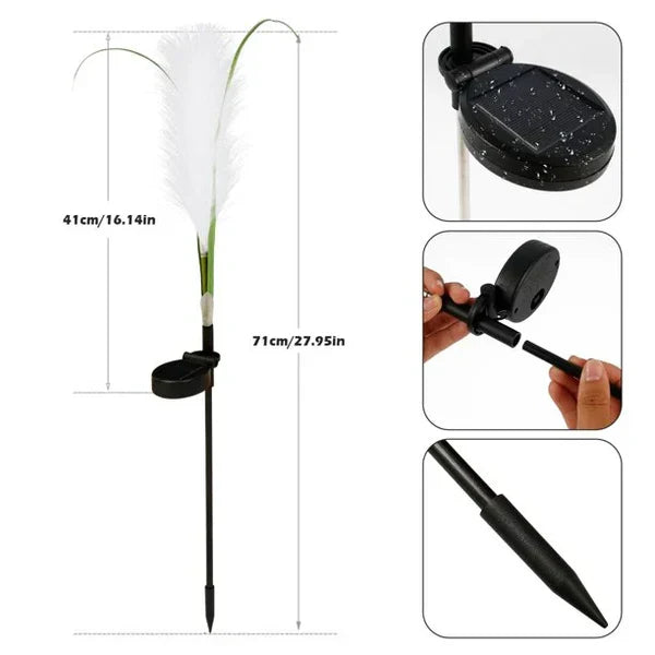 Nora Luxe | Decorative Wicker Garden Lighting with Realistic Design | Enhance Outdoor Ambiance 7