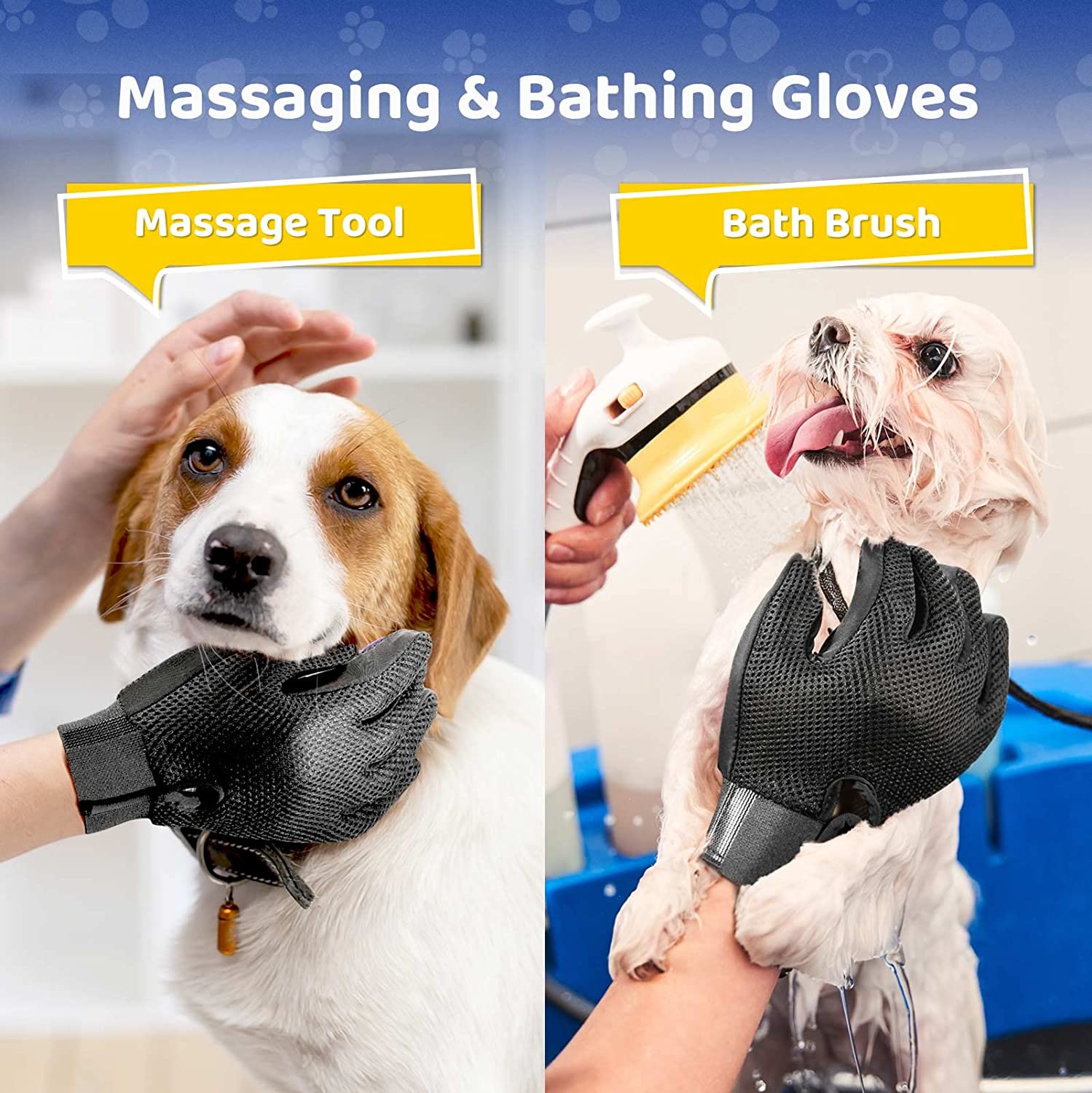 Nora Luxe | Pet Grooming Glove with Soft Rubber & Ergonomic Design | Efficient Hair Remover for Dogs and Cats 7