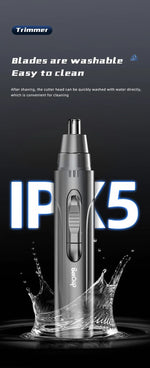 Nora Luxe | Rechargeable Nose & Ear Hair Trimmer with Painless Precision | Compact Design for Effortless Grooming 5