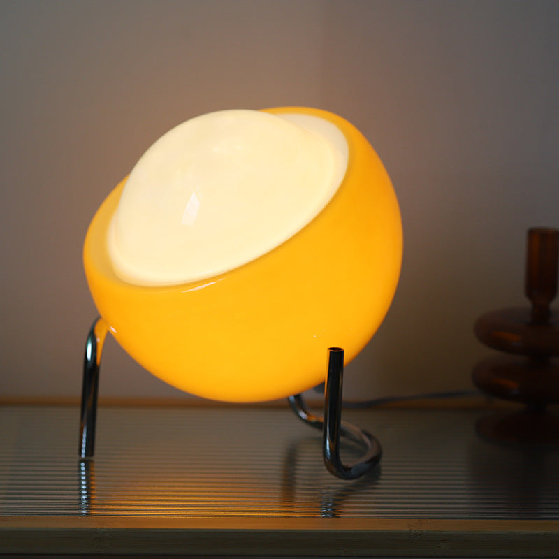 Nora Luxe | Retro Glass Table Lamp with Soft LED Lighting | Stylish Night Light for Cozy Ambiance 7