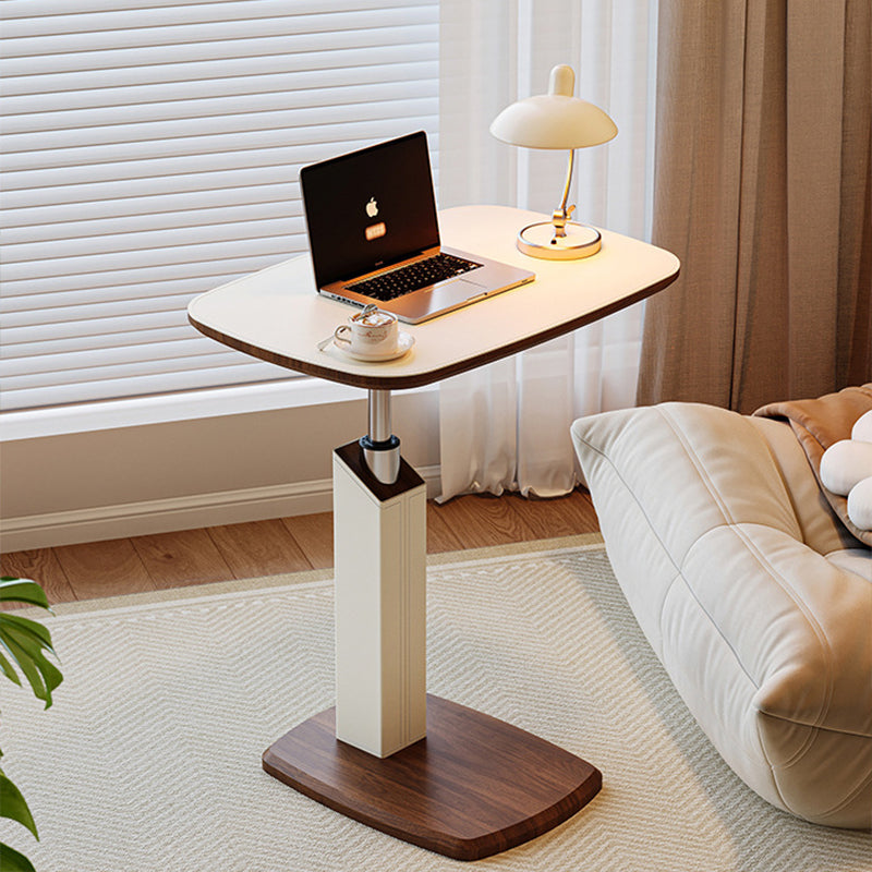 NordicElegance | Stylish Adjustable Saddle Leather Side Table 0