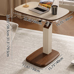 NordicElegance | Stylish Adjustable Saddle Leather Side Table 3