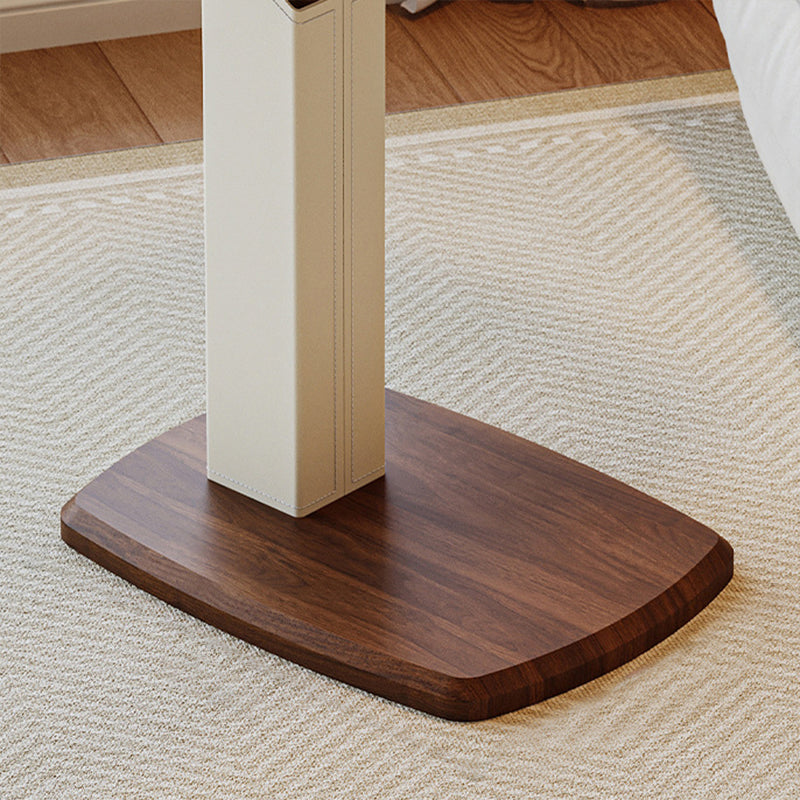 NordicElegance | Stylish Adjustable Saddle Leather Side Table 6