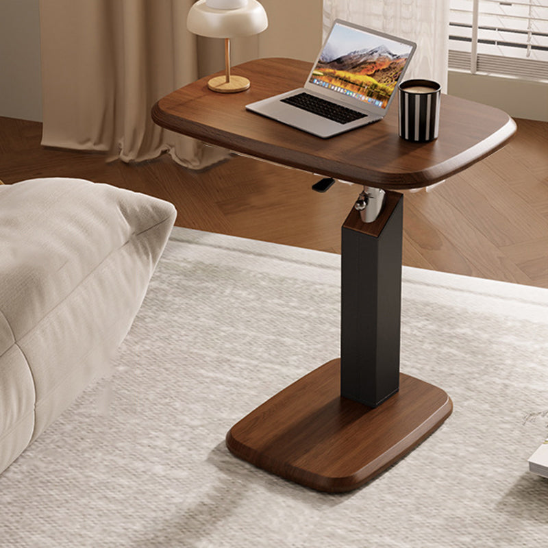 NordicElegance | Stylish Adjustable Saddle Leather Side Table 9