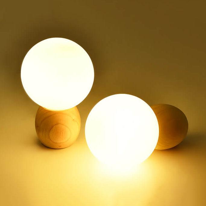 NordicGlow | Elegant Modern Wood and Glass Table Lamp 0