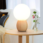 NordicGlow | Elegant Modern Wood and Glass Table Lamp 1
