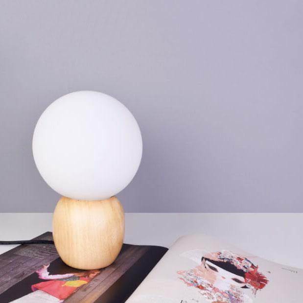 NordicGlow | Elegant Modern Wood and Glass Table Lamp 6