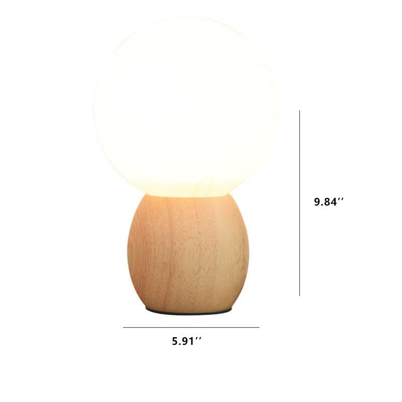 NordicGlow | Elegant Modern Wood and Glass Table Lamp 7