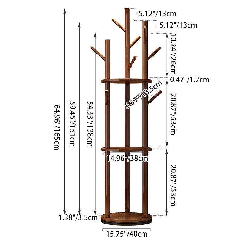 NordicWood | Elegant Minimalist Solid Pine Swivel Hall Tree Stand 4