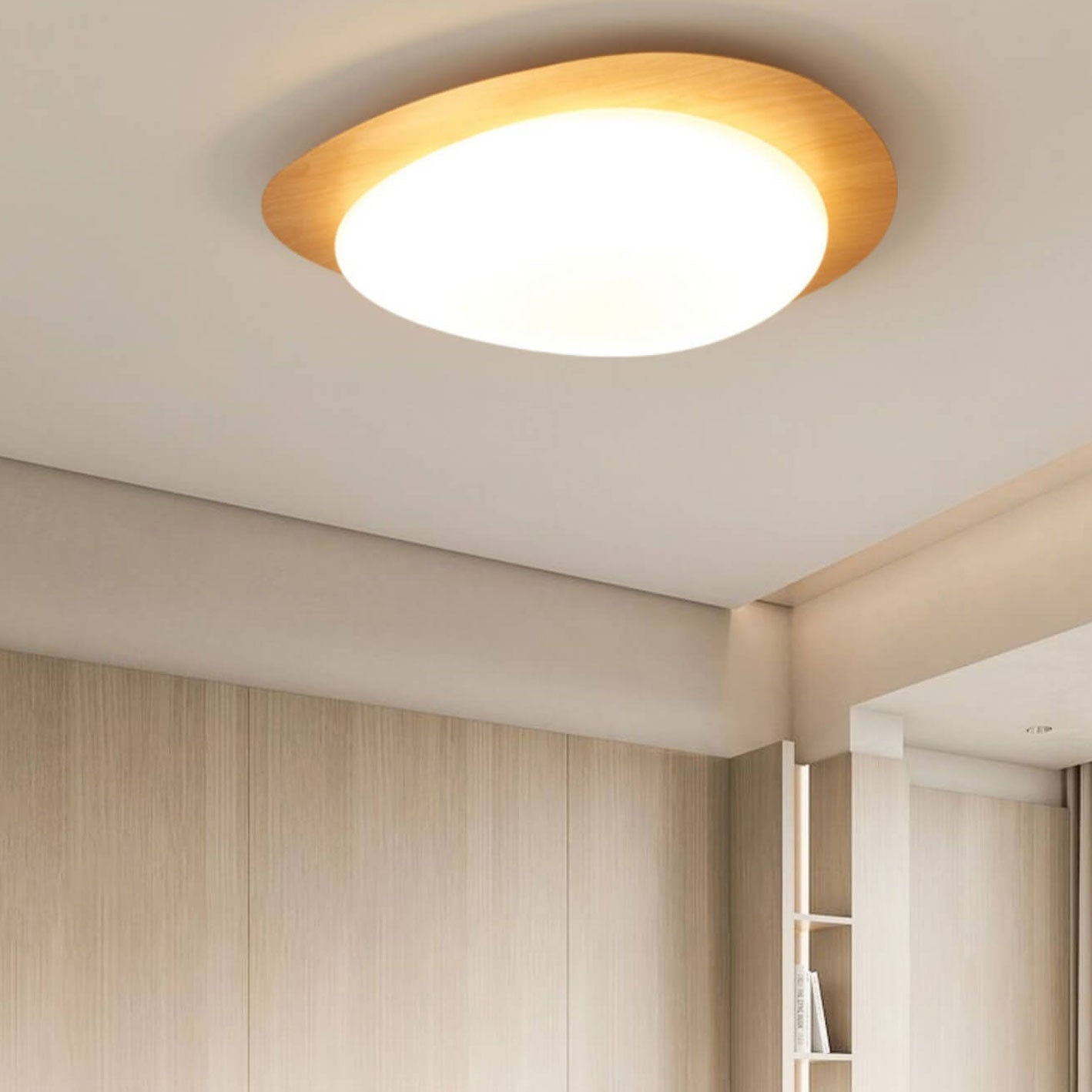 NordicWood | Modern Elegant LED Flush Mount Ceiling Light Fixture 9