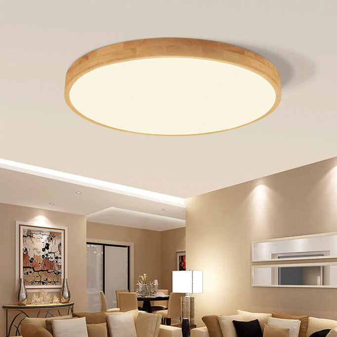 NordicWood | Sleek Ultra-Thin LED Flush Mount Ceiling Light Fixture 0