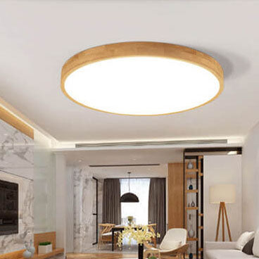 NordicWood | Sleek Ultra-Thin LED Flush Mount Ceiling Light Fixture 4