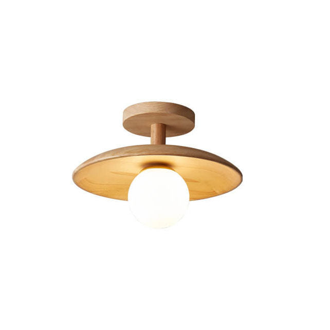 NordicWood | Stylish Elegant Wooden Semi-Flush Mount Ceiling Light 0